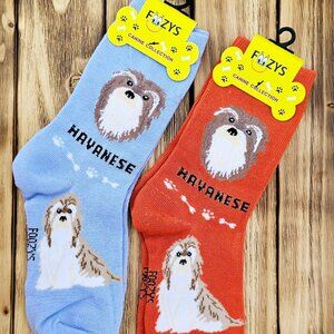 Unisex Canine Foozys Socks - Havanese